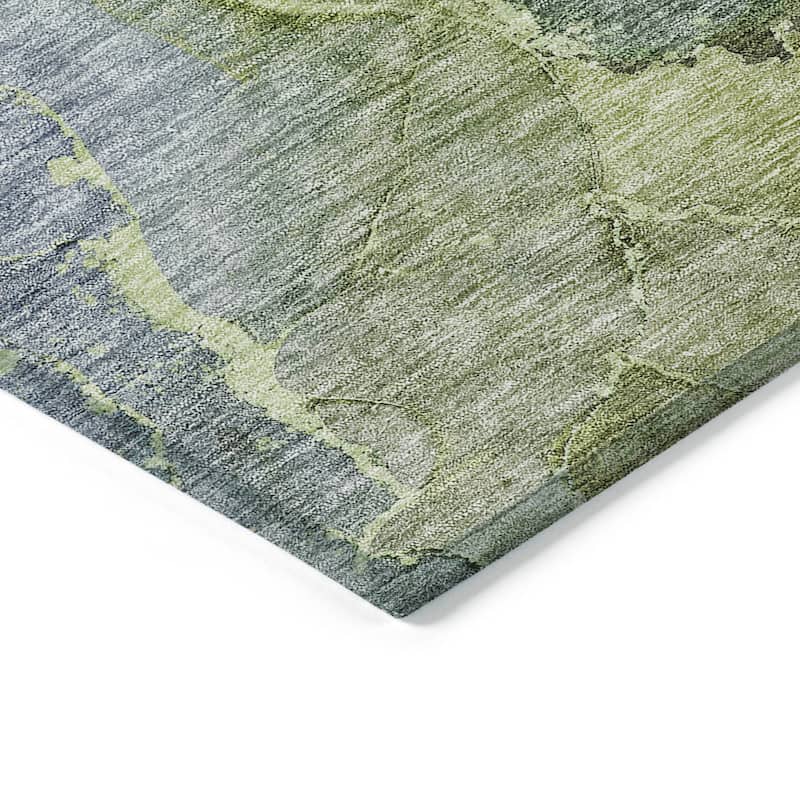 Machine Washable Indoor/ Outdoor Chantille Abstract Modern Rug