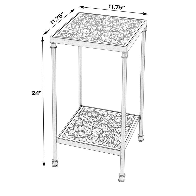 Lana Resin and Bone Inlay Side Table