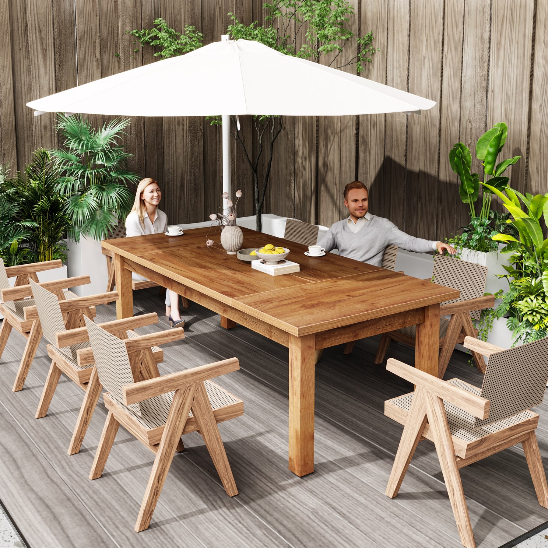 Teak Outdoor Farmhouse Outdoor Dining Table Farmhouse Outside