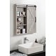 preview thumbnail 6 of 26, Cates Decorative Wood Wall Cabinet with Vanity Mirror and Barn Door
