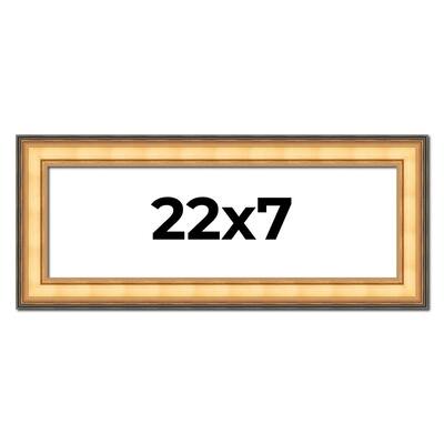 22x7 Frame Gold Plein Aire Solid Wood Picture Frame Width 2 Inches |