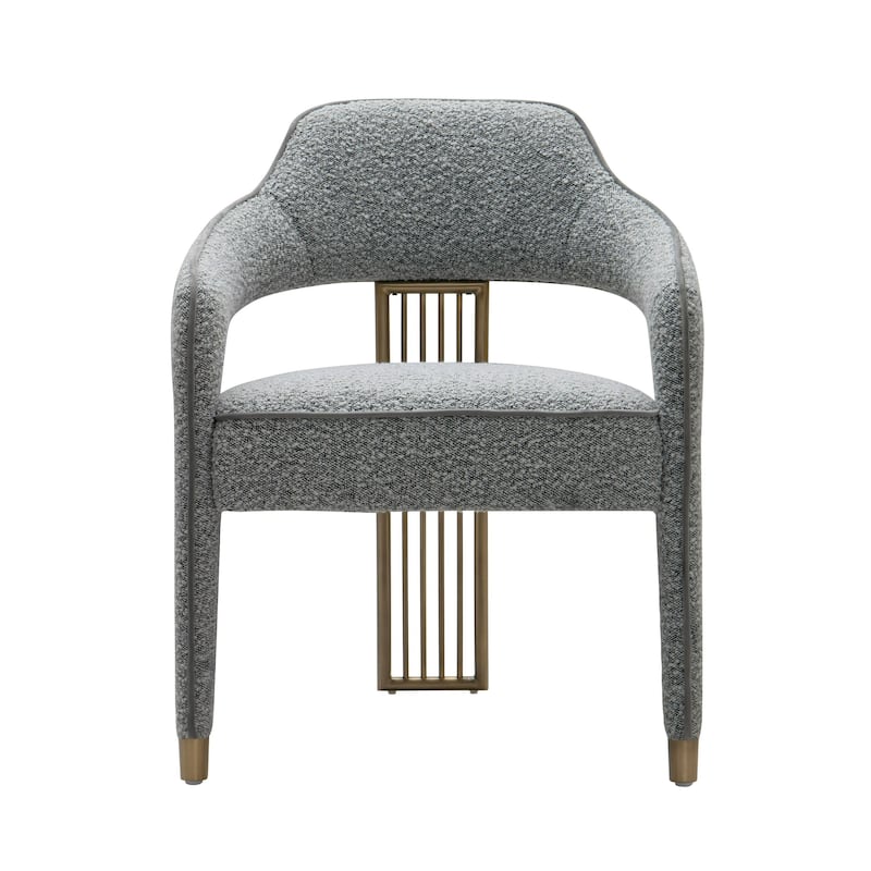 Modrest Kasem Modern Grey Fabric & Gold Dining Chair