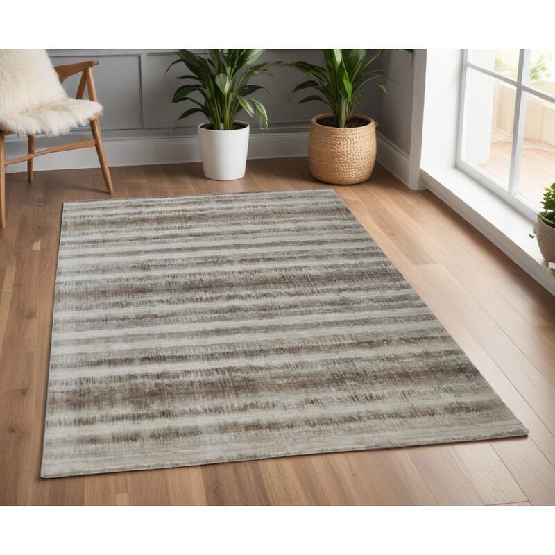 Widus Abstract Modern Woven Durable Area Rug By HomeRoots