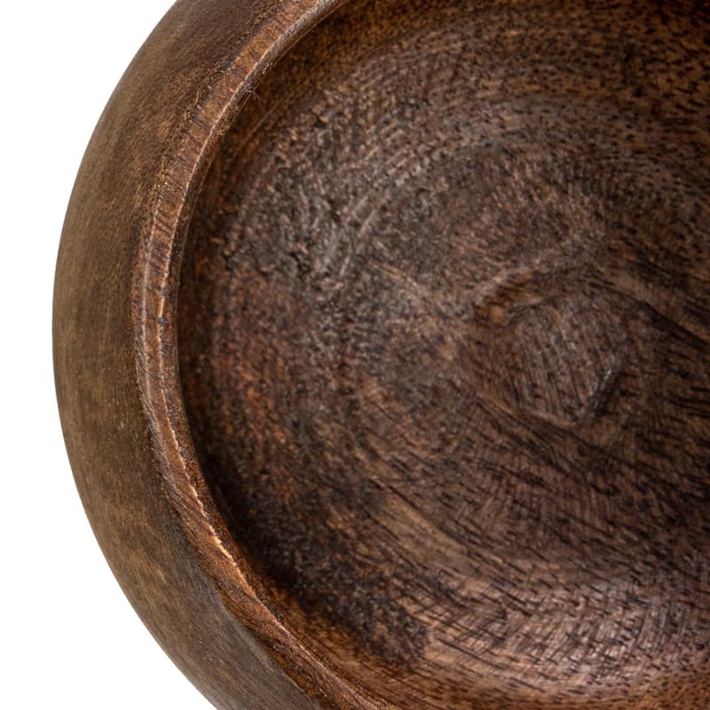 Mango Wood Bowl, Walnut Finish