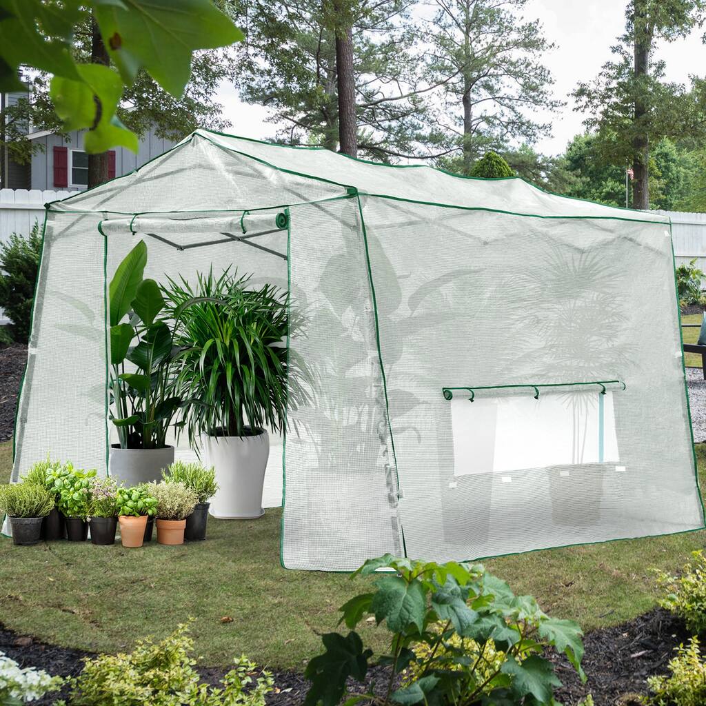 Cozywor Outdoor White Pop-up Walk-in Greenhouse