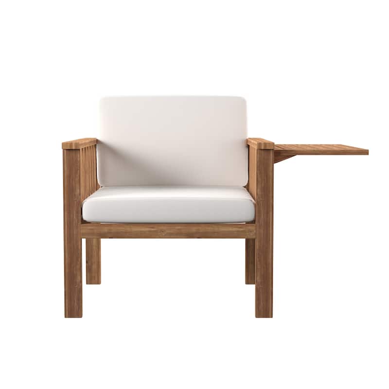 Contemporary Natural Wood Lounge Chair