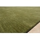 preview thumbnail 7 of 7, Hand Loomed Green Hand Made 100% Wool Modern & Contemporary Area Rug