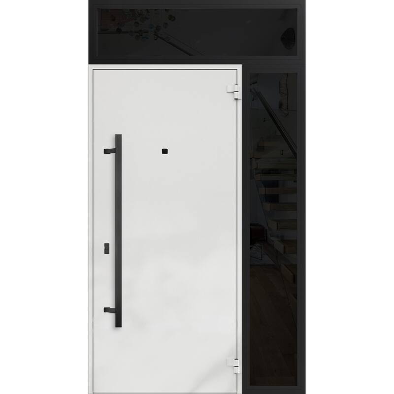 VDOMDOORS | Front Door Exterior Door | Fiberglass | Frame & Hardware Included | 18x80, Oak Entry Door Steel Entry Door