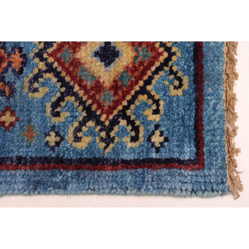 ECARPETGALLERY Hand-knotted Peshawar Ziegler Sky Blue Wool Rug - 5'8 x 7'11