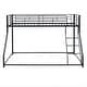 preview thumbnail 6 of 14, Metal Floor Bunk Bed with Ladder & Guardrails, Sturdy Meatl Bedframe for Kids, Teens, Adults, No Box Spring Needed, Noise Free