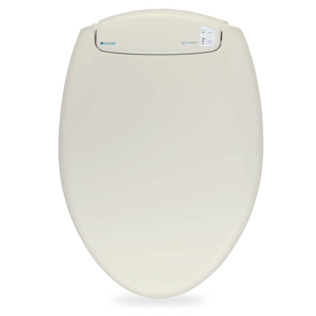 Brondell LumaWarm Heated Nightlight Elongated Biscuit Toilet Seat
