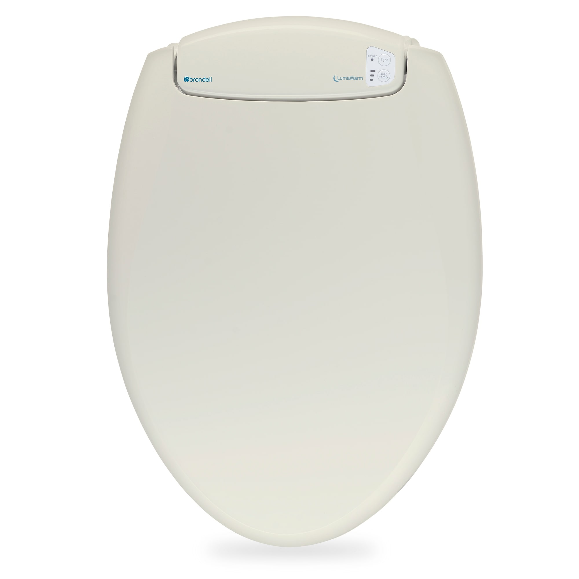 Brondell LumaWarm Heated Nightlight Elongated Biscuit Toilet Seat