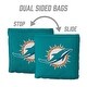 preview thumbnail 4 of 3, Miami Dolphins NFL Dual Sided Pro Stop & Slide Cornhole Bags
