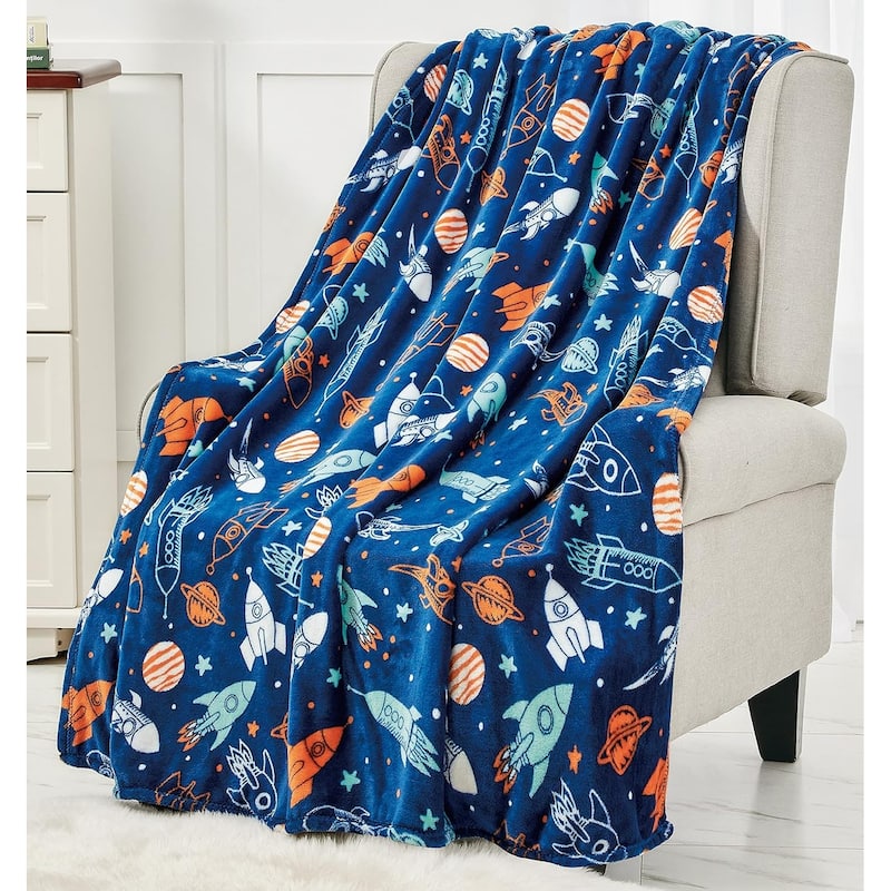 Décor&More Rock Man Microplush Throw Blanket (50 in x 60 in) - Space Odyssy - Throw