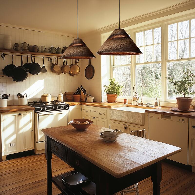 1-light Brown Natural Pendant Light With Nordic Style Cone Cardboard Shade For Dining Table