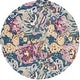 preview thumbnail 26 of 41, SAFAVIEH Handmade Blossom Benfje French Country Floral Wool Rug 6' Round - Light Blue/Plum
