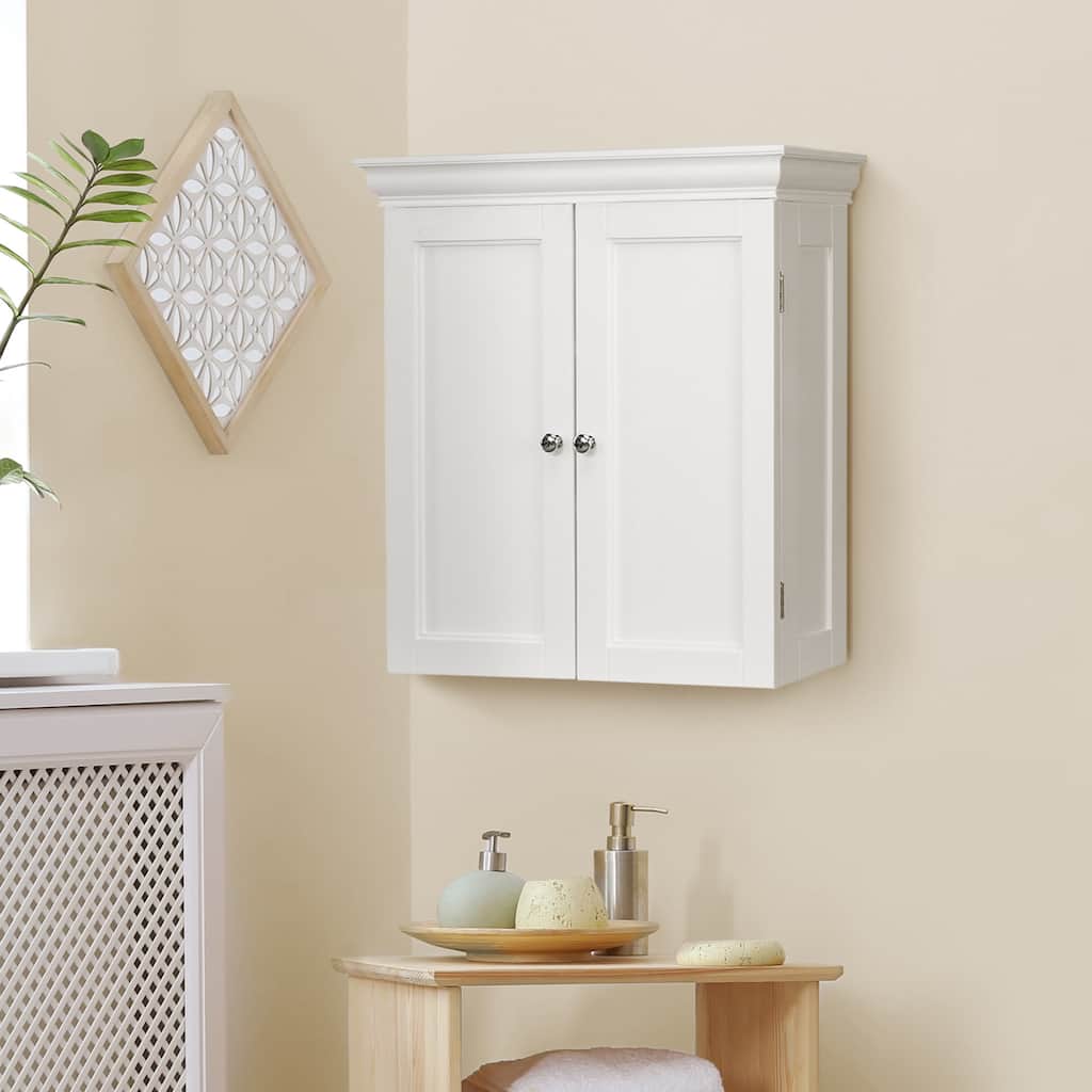Teamson Home Stratford Classic Wall Cabinet with Adjustable Shelves