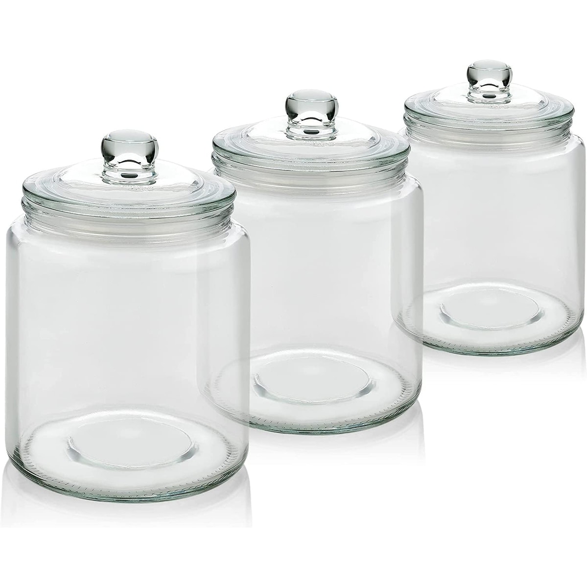 Glass Jar with Lid Clear Airtight Glass Storage Cookie Jar for Flour,  Pasta, Candy, Dog Treats, Snacks \u0026 More - Bed Bath \u0026 Beyond - 38198469, image size:1199x1199