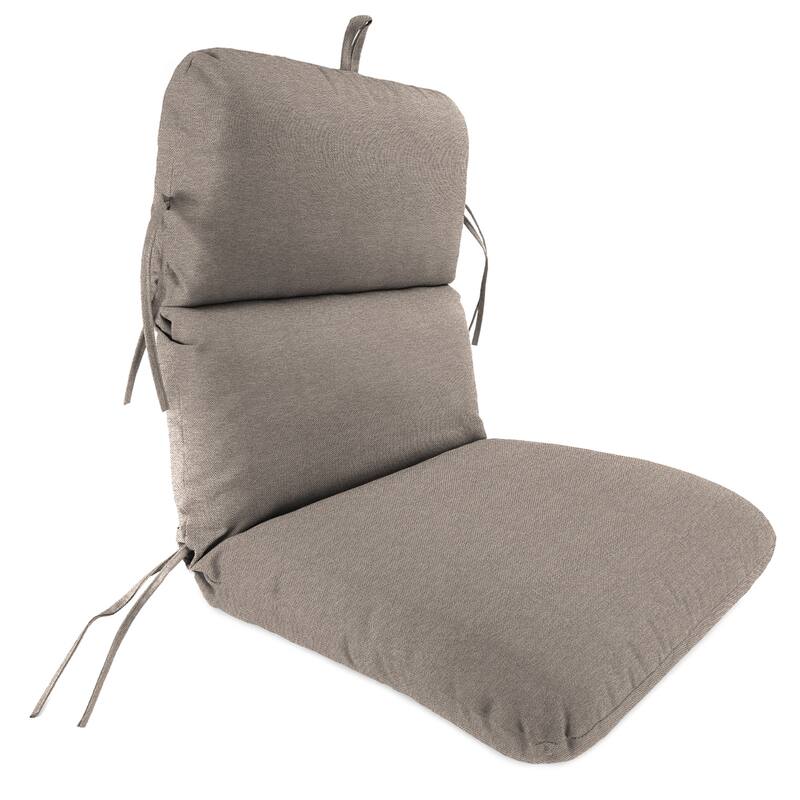 22" x 45" Outdoor Chair Cushion with Ties and Loop - 45'' L x 22'' W x 5'' H - Solid Taupe