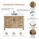 preview thumbnail 37 of 82, Javier Bath Vanity with Composite Stone Top without Mirror