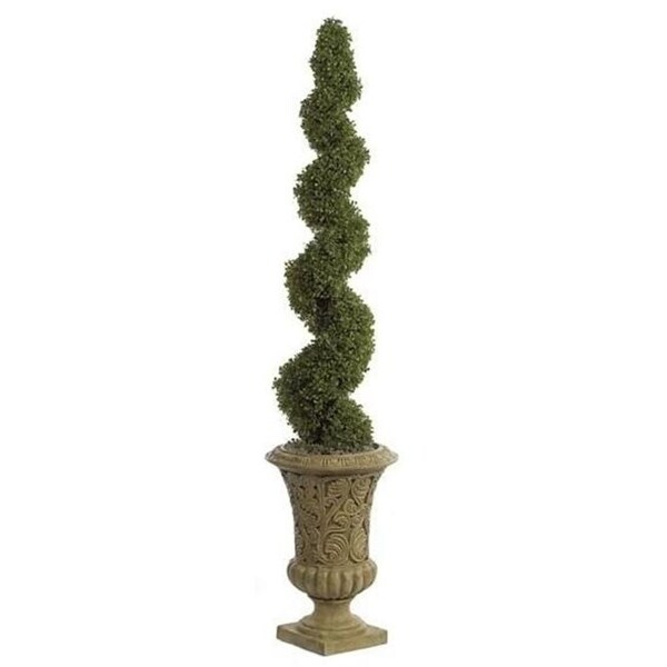 Autograph Foliages A-7010 - 5 Foot Spiral Boxwood Topiary - Green