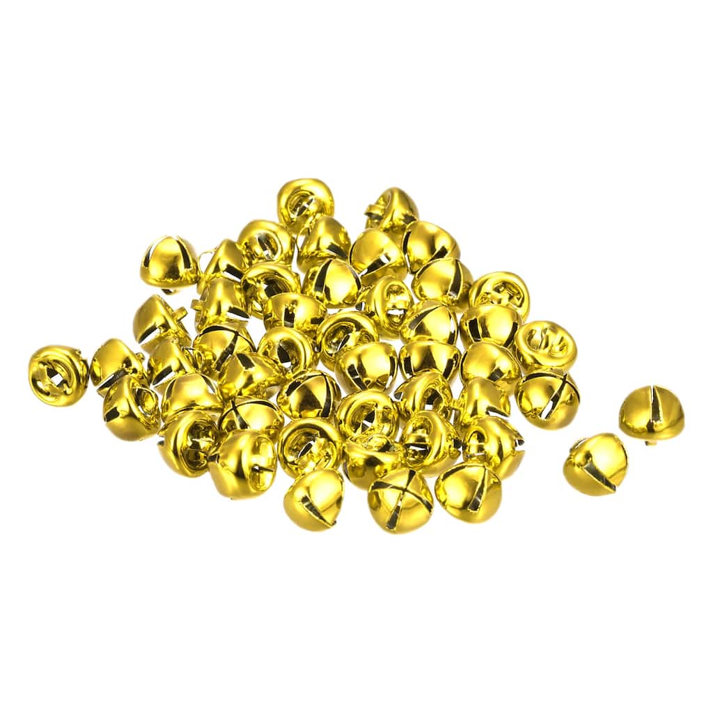 Jingle Bells, 10mm 120pcs Small Bells for Crafts DIY Christmas, Gold Tone