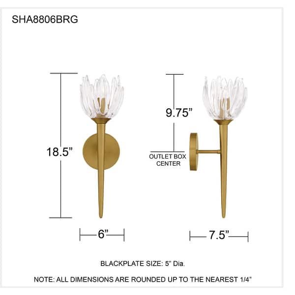 Shea 1-Light Brushed Gold Wall Sconce