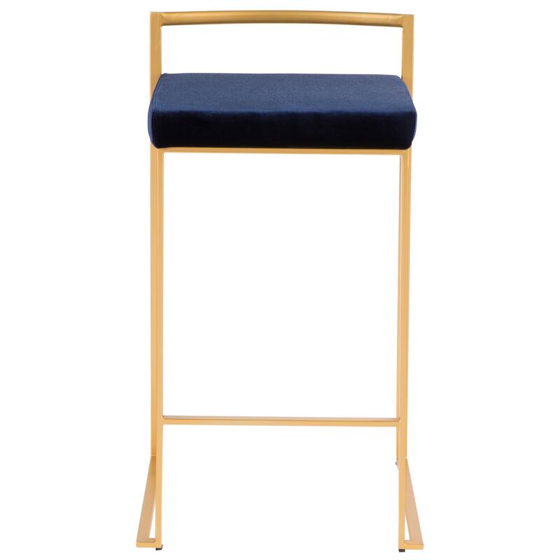 Silver Orchid Forrest Gold Stackable Fully Welded Counter Stool (Set of 2) N/A On Sale Bed