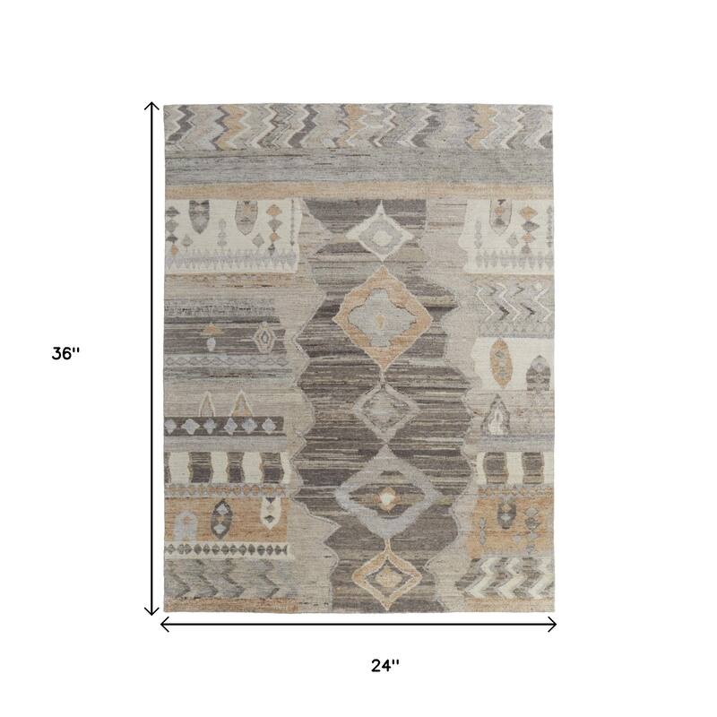 HomeRoots Moroccan Bohemian Rectangle Area Rug