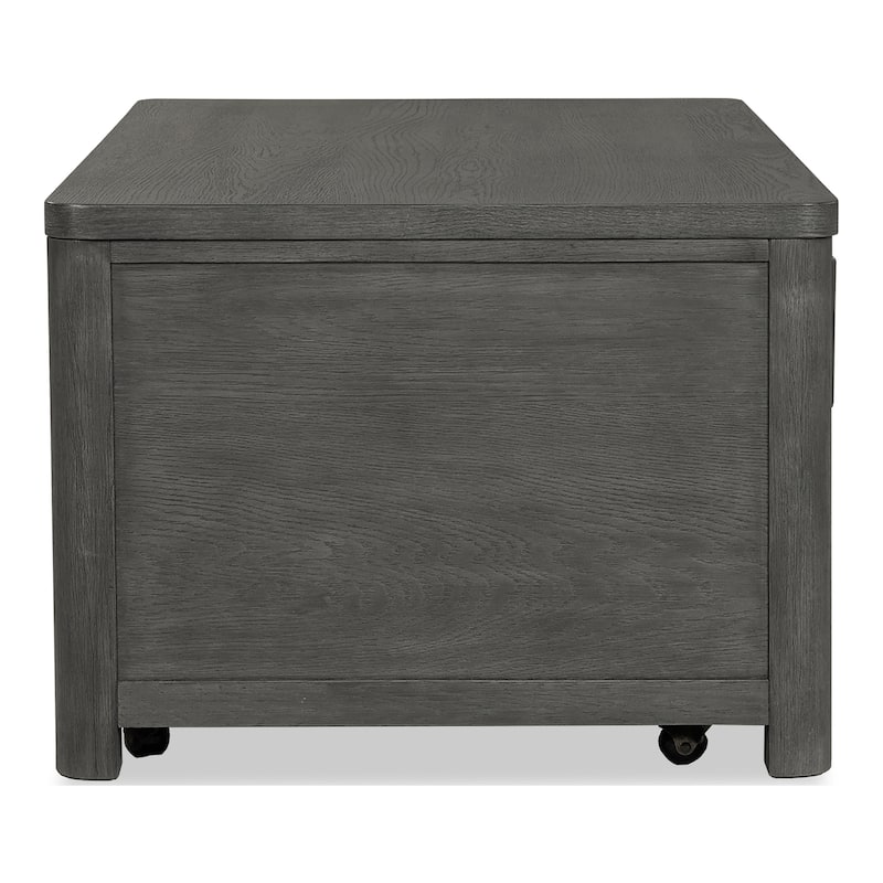 Furniture of America Piez Modern Ash Grey Wood Lift-Top Storage Coffee Table with Casters