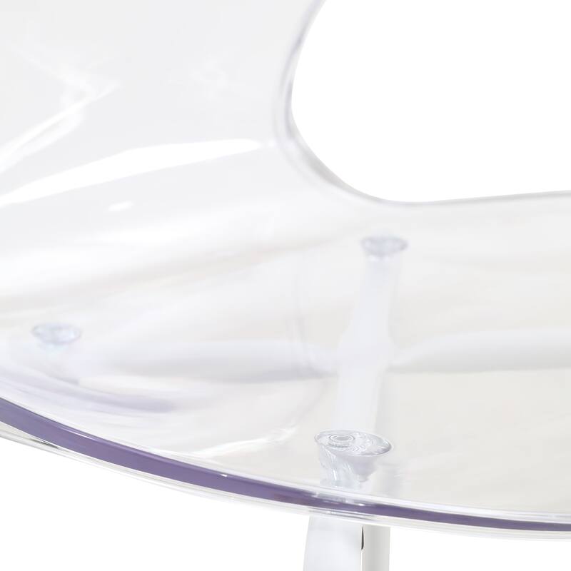 Stackable Plastic Dining Chair Transparent Modern Accent Side Chair for Indoor and Outdoor