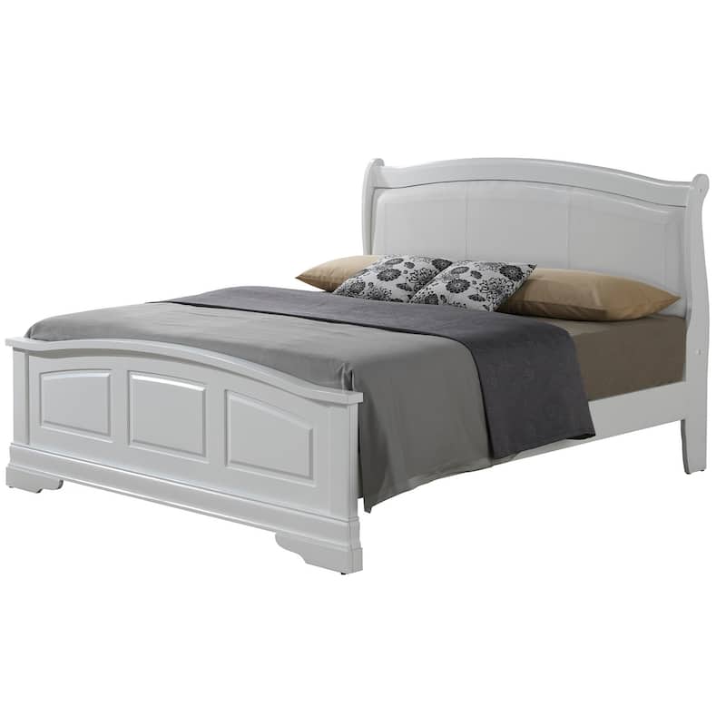 Louis Philippe Upholstered Queen Panel Bed