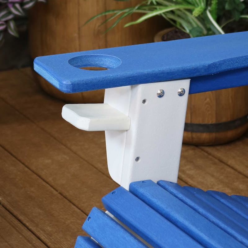 Sunnydaze All-Weather Outdoor Adirondack Chair with Drink Holder