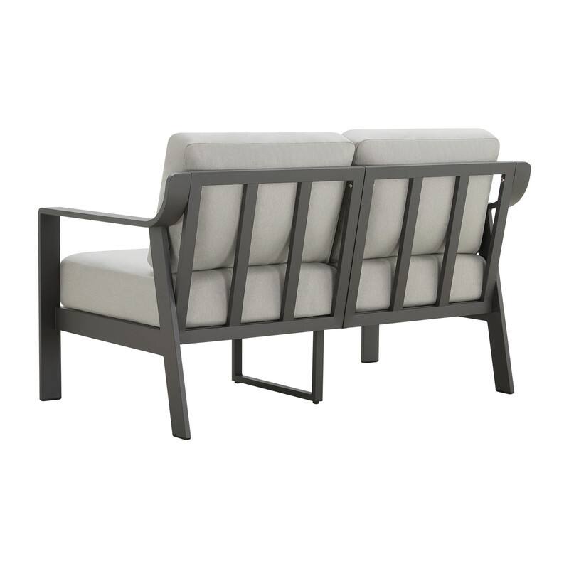 Spruce & Spring Outdoor Patio Furniture Set Aluminum Sofa Accent Chair