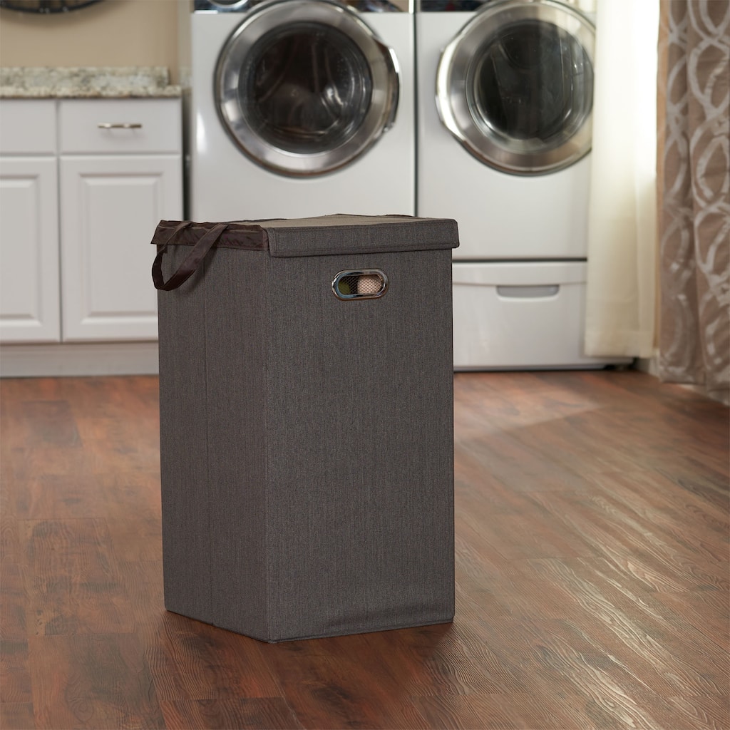 Household Essentials Laundry Hamper with Lid - 14.0"L x 14.0"W x 26.0"H