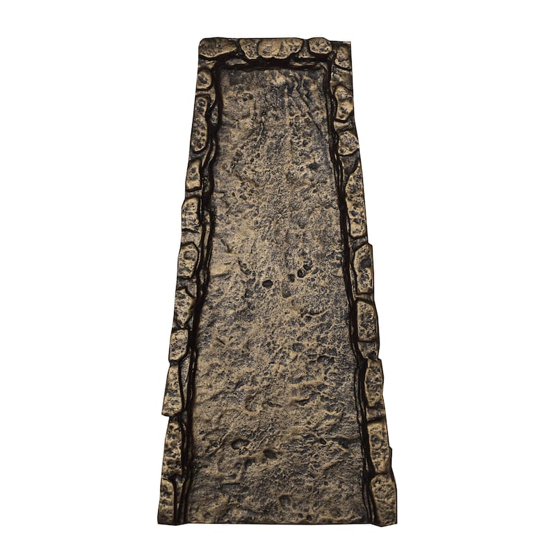 Slate Stone Rock Cast Aluminum Downspout Gutter 24 in. Splash Block