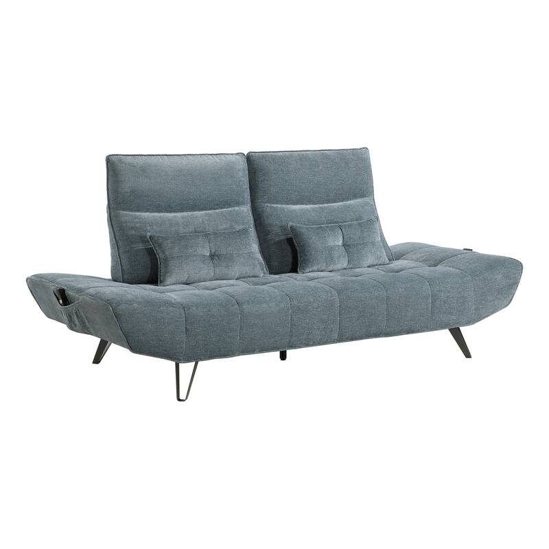 Gandra Chenille Sofa with Power Adjustable Seat Depth - Blue