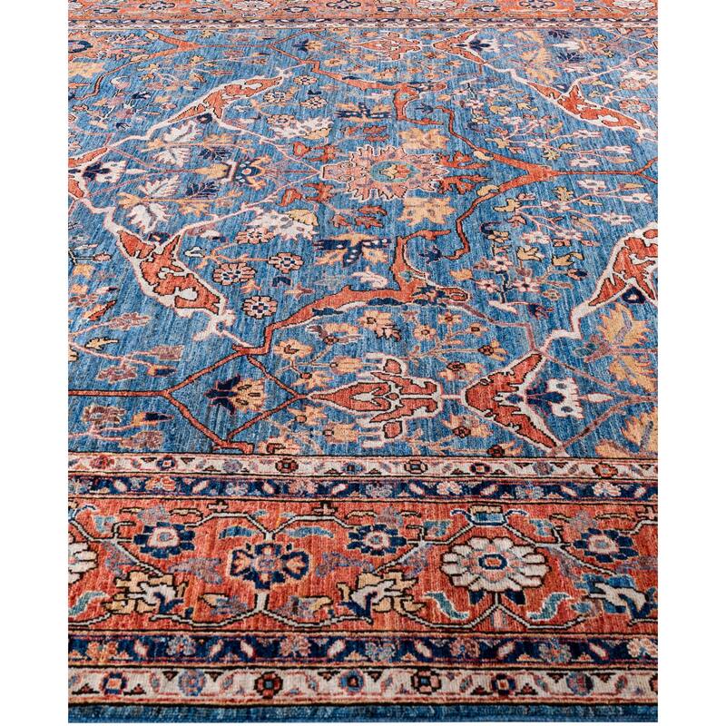 Serapi One-of-a-Kind Hand-Knotted Area Rug - Blue - 9' 1" x 12' 3"