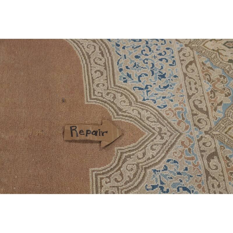 Kerman Persian Vintage Rug Hand-Knotted Wool Carpet - 9'9" x 12'9"