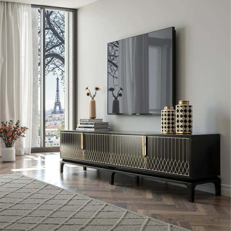 82'' TV Stand For Tvs Up To 85" with Storage Cabinet - 82.6''