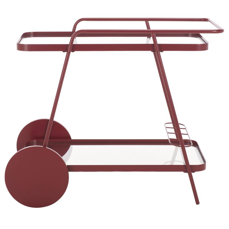 SAFAVIEH Home Zunia 2 Tier Bar Cart - 36"W x 19"D x 30"H