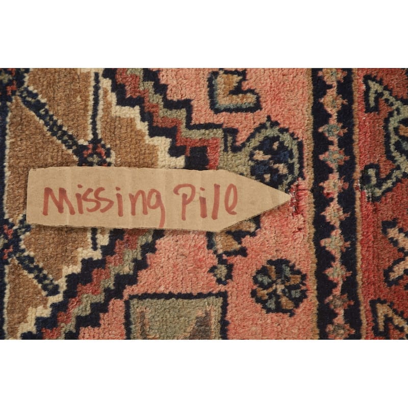 Koliaei Persian Vintage Runner Rug Hand-Knotted Wool Carpet - 3'5" x 12'5"