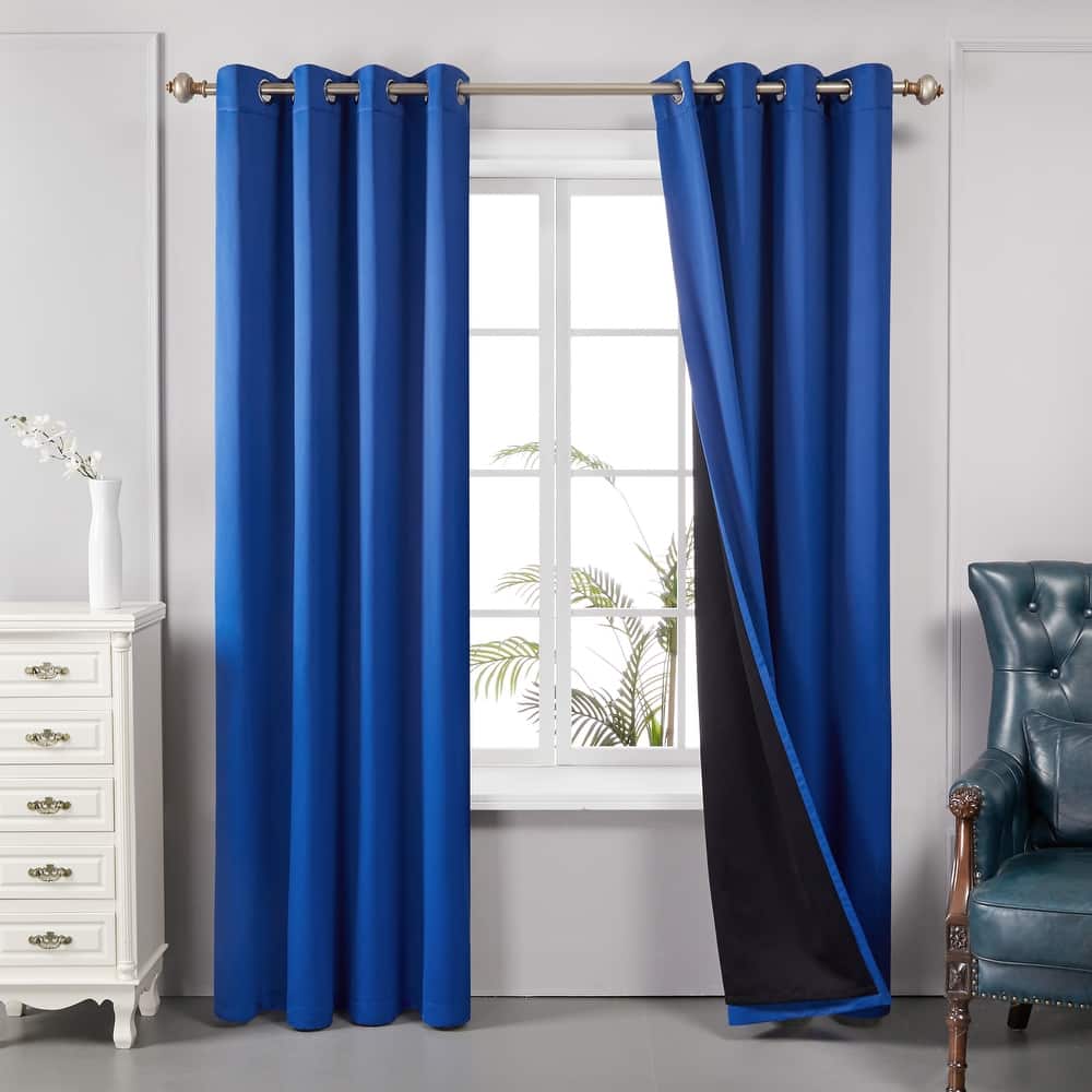 Deconovo 100 Percent Blackout with Liner Grommet Curtain (2 Panel)