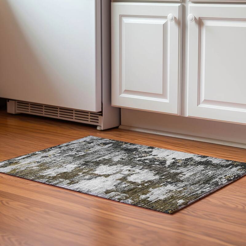 Premium Washable Super Soft Abstract Echo Mayfield Rug - Taupe - 1' 8" x 2' 6" - Rectangle