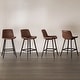 preview thumbnail 105 of 103, LUE BONA Modern Industrial Counter Stools Faux Leather Upholstered Counter Height Bar tools with Back