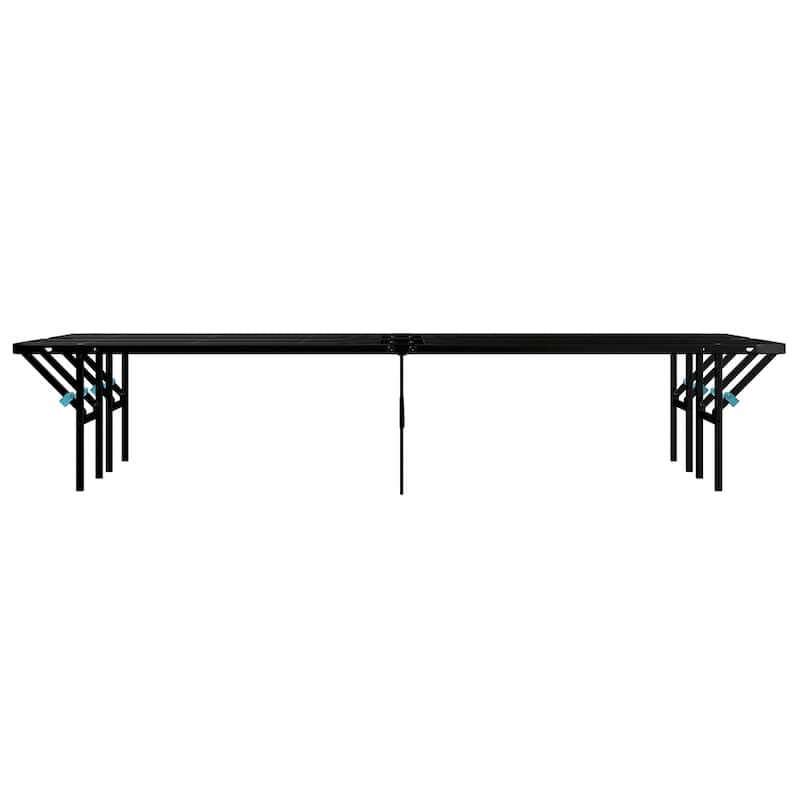 Black No Tool Assembly Foldable Bed Frame