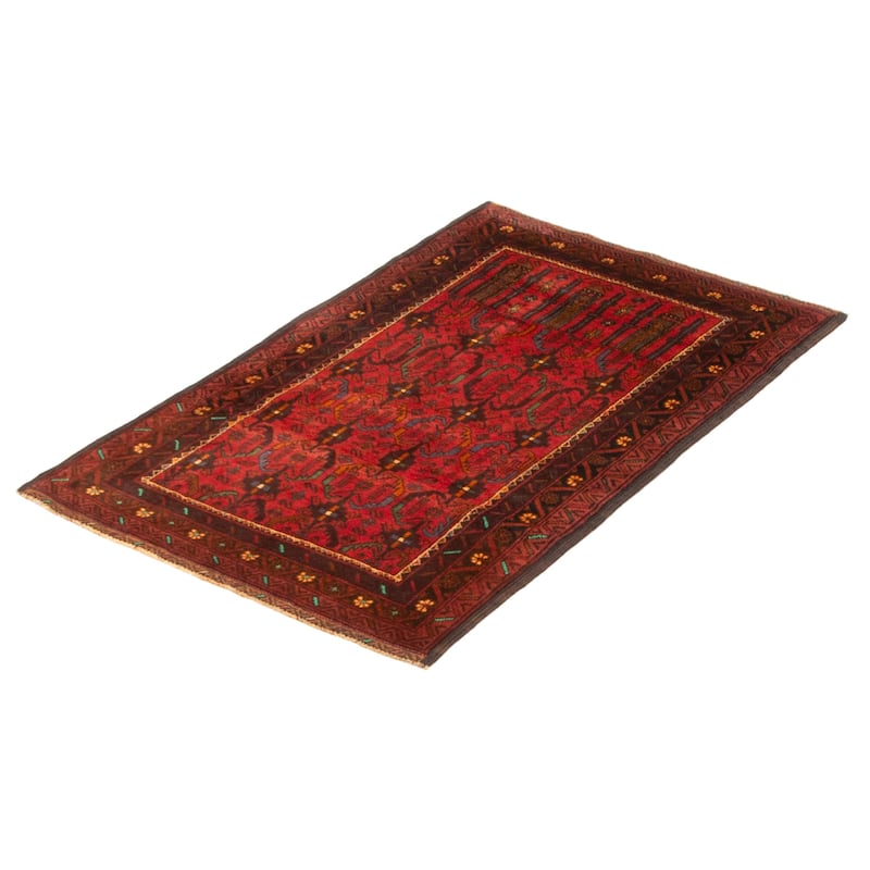 Teimani Red Rug 2'9" x 4'5" - 2'9 x 4'5