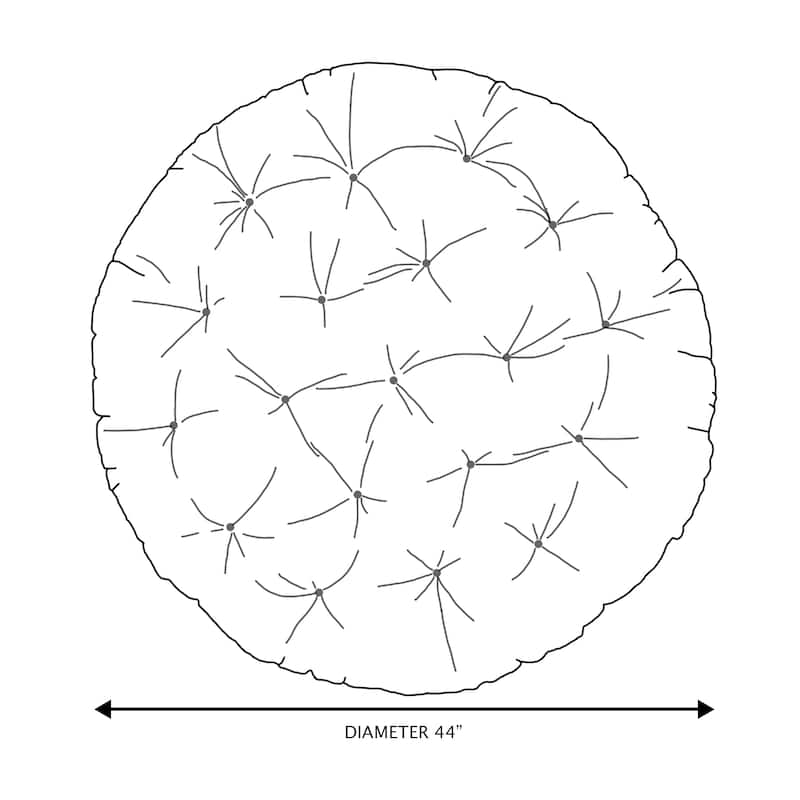 Sorra Home Round Papasan Cushion (Cushion Only)