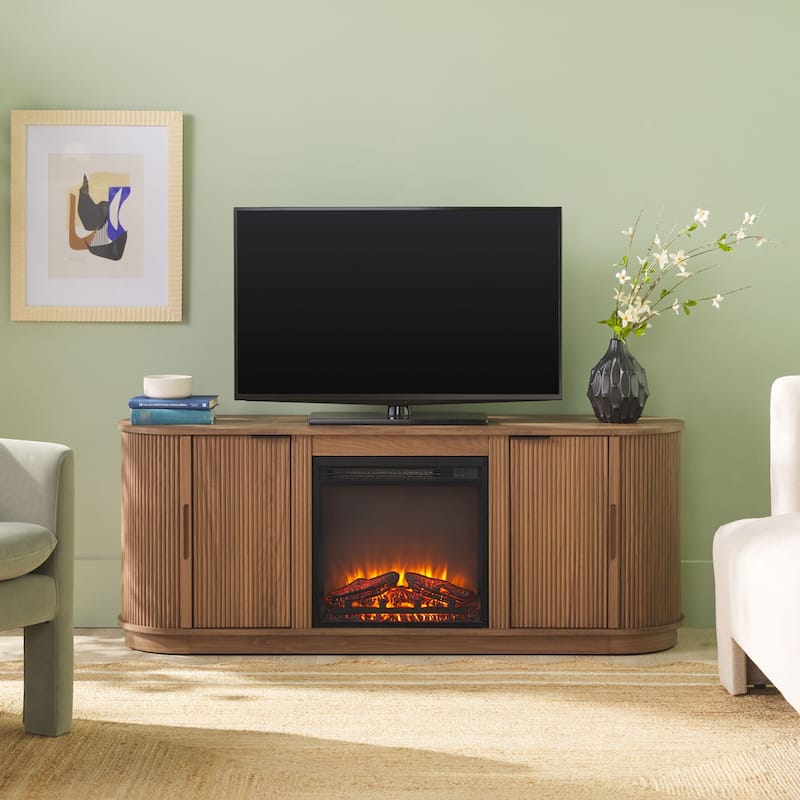 Middlebrook Modern Reeded 60-inch Fireplace TV Stand