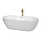 Option White, Polished Chrome Trim & Brushed Gold Faucet